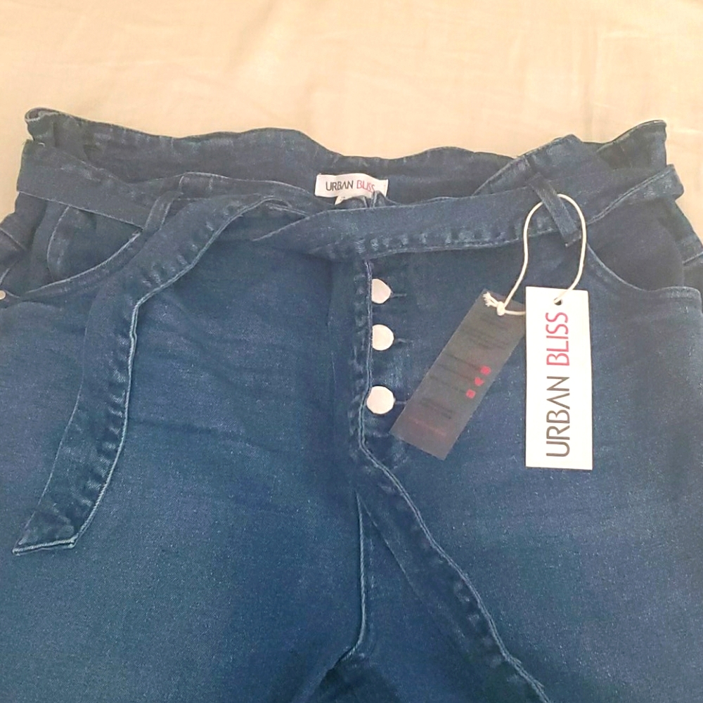 Paper bag mom jeans